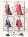 Senorita By Blue Hills Roman Silk Anarkali Kurti With Bottom Dupatta Wholesale Market